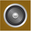 Audio speaker in wood