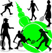 tennis girl illustration