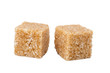 brown sugar cubes isolated