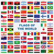 Sorted flags of the world with detailed emblems Sorted flags of the world with detailed emblems