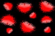 Red hearts being born out of nothing - digital illustration