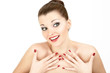The woman with manicure