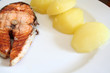 Salmão - Batatas cozidas - salmon - boiled potatoes Salmão - Batatas cozidas - salmon - boiled potatoes