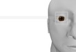 3d portrait of a human head with a special man cybernetic