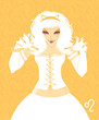 Beautiful girl in white dress - zodiac signs
