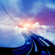 sky and road sky and road