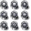 Media player icons on modern vector button set Media player icons on modern vector button set