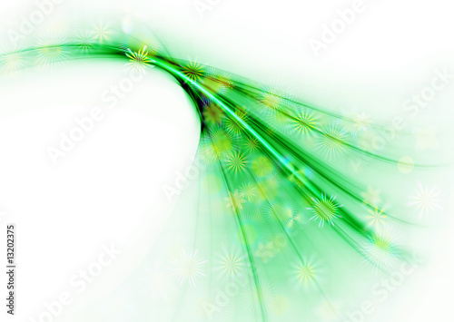 Illustration: Green floral veil Green floral veil