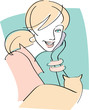 Woman on Cell Phone with Cat