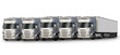 cinq camions blancs