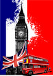 Cover for brochure with London images. Vector illustration Cover for brochure with London images. Vector illustration