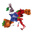 extrem detailed map of most important european countries extrem detailed map of most important european countries