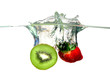 Fruits splashing