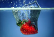 Strawberry in water