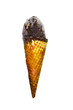 Photo: Chocolate Ice cream cone isolated Chocolate Ice cream cone isolated