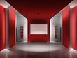 Wide angle view of media room with panel and dynamics Wide angle view of media room with panel and dynamics