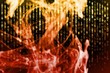 Matrix with smoke screen - digital animation Matrix with smoke screen - digital animation