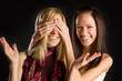 Photo: Two cute twins girls having fun Two cute twins girls having fun