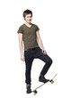 Boy with a skateboard