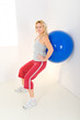 Exercising with fitness ball