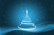 Christmas tree with falling snow loop animation, blue colors Christmas tree with falling snow loop animation, blue colors
