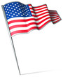 Flag pin