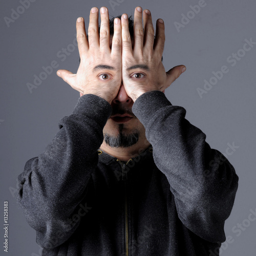 Photo: A photo-composition showing me behind my hands 2 A photo-composition showing me behind my hands 2