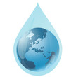 terre dans une goute d'eau