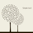 Illustration with trees. Vector