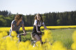 couple biking
