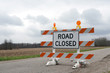 Road closed sign