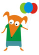 dachshund with balloons dachshund with balloons