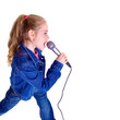 Photo: Young girl with microphone Young girl with microphone