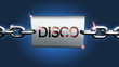 Disco flyer party 3D blue