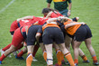 Mêlée au rugby féminin