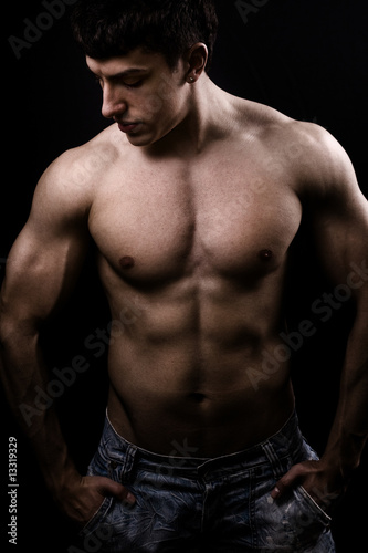 Photo: Fine art image of muscular sexy shirtless man Fine art image of muscular sexy shirtless man