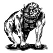 monster. ink style vector illustration.