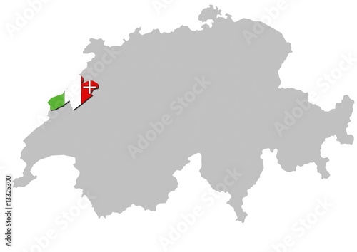 Kanton Neuenburg auf Schweiz