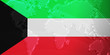 Flag of Kuwait metallic map