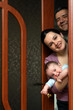 family at the door