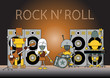 the robots musical band standing on the stage