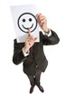 Business changes expresses emotion by means of a smilie Business changes expresses emotion by means of a smilie