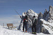 Aussicht in den Dolomiten im Winter