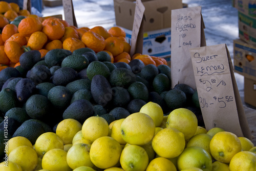 Photo: fruits and vegetables for sale at farmers market fruits and vegetables for sale at farmers market