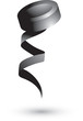 Hockey puck on a ribbon