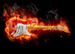Guitar in fire