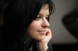Photo: Portrait of a beautiful young woman thinking Portrait of a beautiful young woman thinking