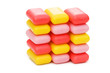 Stack of soap isolated on the white Stack of soap isolated on the white