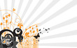 Orange gray vector shapes background Orange gray vector shapes background