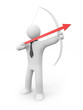 Businessman archer. Arrow to success